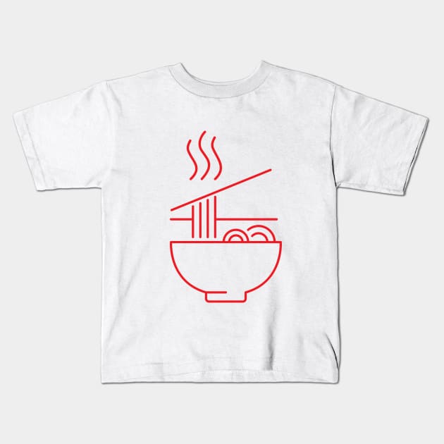 hot ramen bowl Kids T-Shirt by SYAO